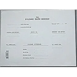 Evlenme Islem Dosyasi Zarf Seklinde