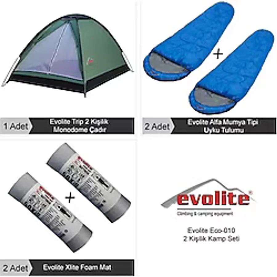 Evolite 2 Kişilik Eko Kampçılık Seti