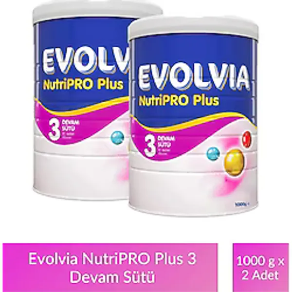 Evolvia Nutripro Plus 3 Devam Sütü 1000 gr 2 Adet