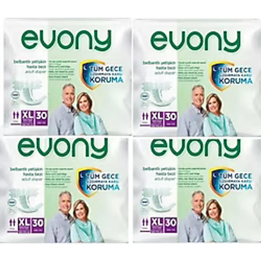 Evony Belbantlı Ekstra Büyük Boy XL 30'lu 4 Adet Hasta Bezi