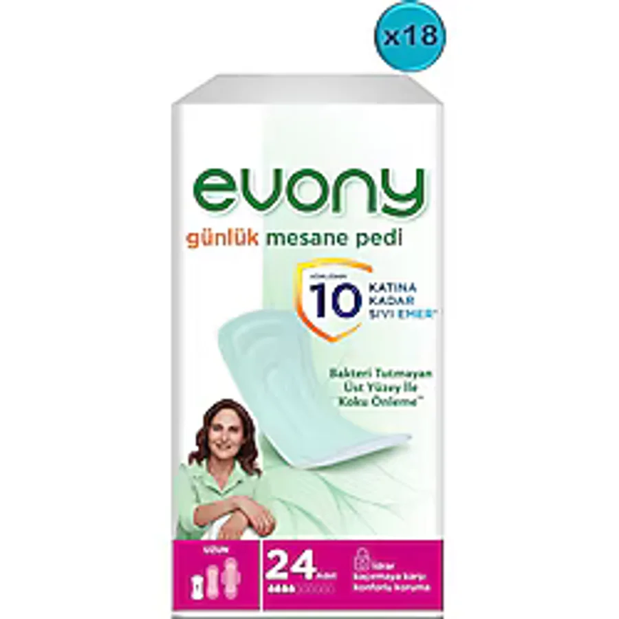 Evony Uzun 24'lü 18 Adet Günlük Mesane Pedi
