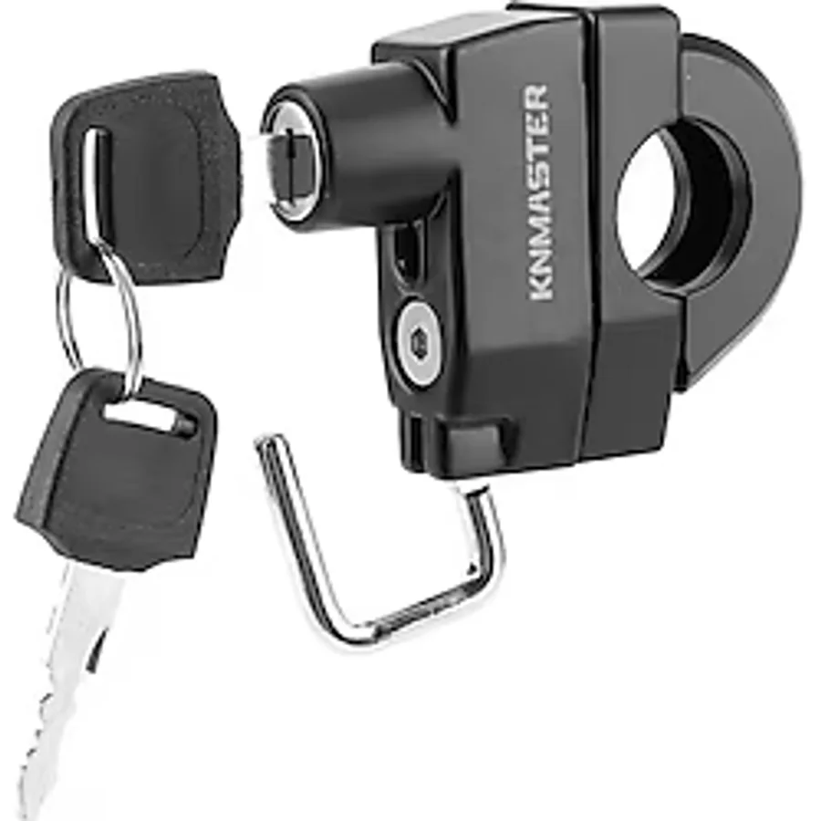 Evrensel Motosiklet Kask Kilidi 22-26 mm Siyah