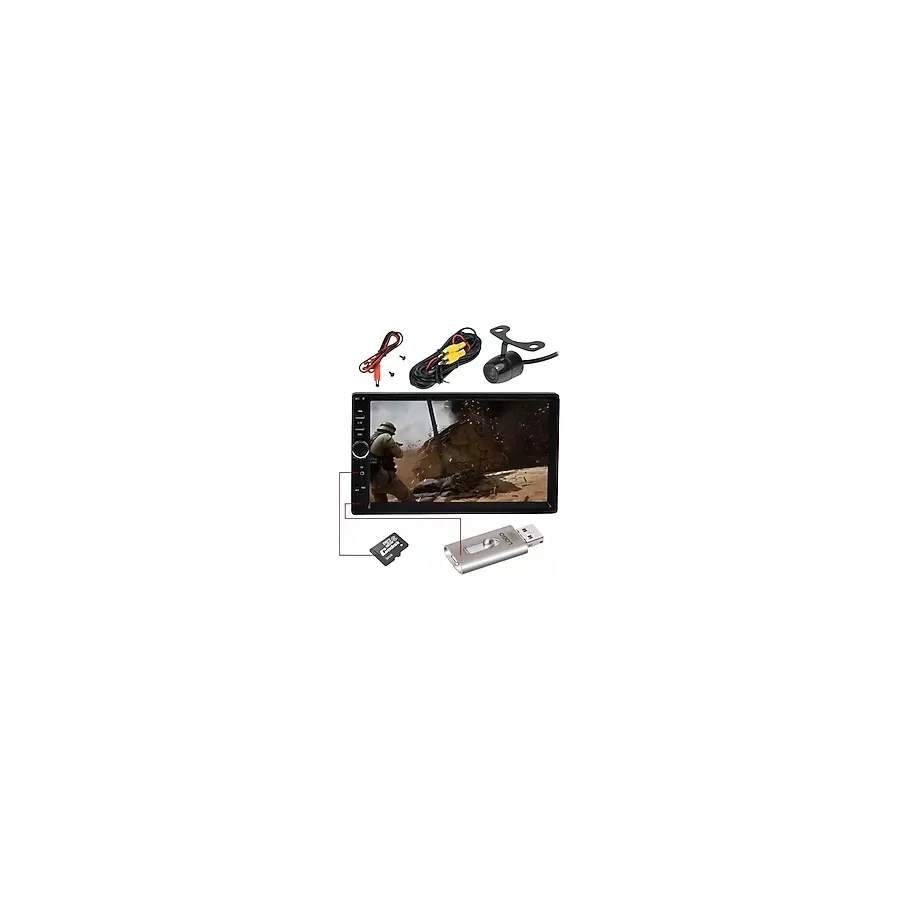 EXVOL Kıngwınn Kw-4000 Oto Double Teyp 7 Inc+park Kamerası 4x55w Mp5 Bluetooth Usb Sd Aux 2 Yıl Garantili