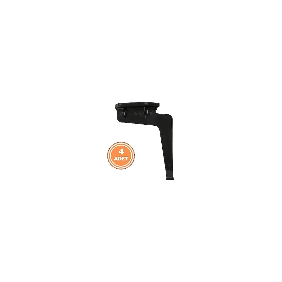 Eym 4 Adet Kaz Lüks Mobilya Koltuk Çekyat Ayağı Metal Siyah 17 cm