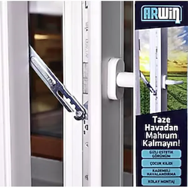 Eym Arwin Kapı Pencere Kademeli Havalandırma Kolu Pvc Emniyet Kilidi Sağ Açılım - Sağa Açılım