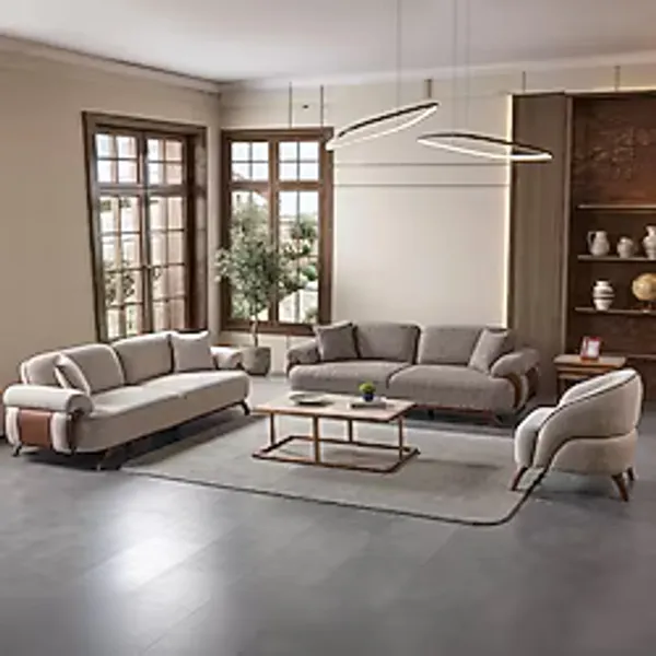 Eymense Armoni Koltuk Takımı 3+3+1 - Çok Renkli