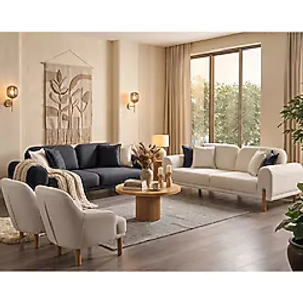 Eymense Class Bohem Koltuk Takımı 3+3+1+1 Antrasit