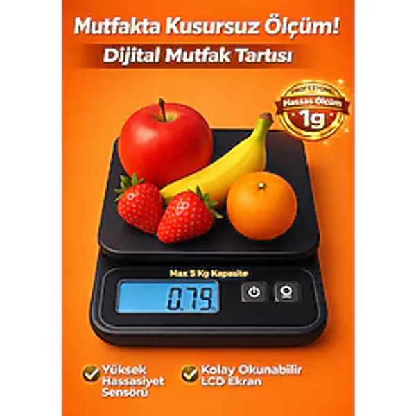 EYSA HOME Dijital Hassas Mutfak Tartısı - Mutfak Terazisi- Hassas Ölçüm