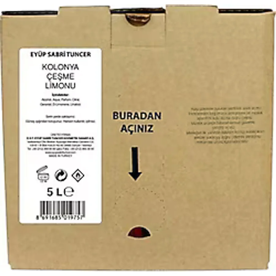 Eyüp Sabri Tuncer Çeşme Limonu Bag in Box Kolonya 5 lt