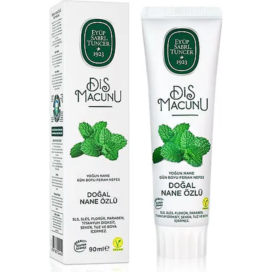 Eyüp Sabri Tuncer Doğal Nane Özlü 90 ml Florürsüz Diş Macunu