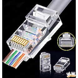 EZ RJ45 Cat6 Yeni Nesil Delikli Jack Konnektör 100 Adet