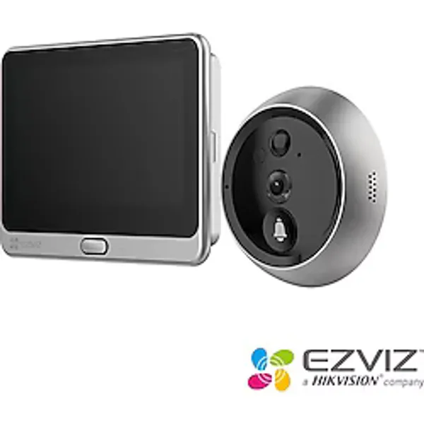 Ezviz DP2C 2MP 1080P Kablosuz Akıllı Görüntülü Kapı Dürbünü, Entegre Ekran ve Kapı Zili, Bataryalı, PIR Hareket Algılama (Ezviz Türkiye Garantili) - Gri