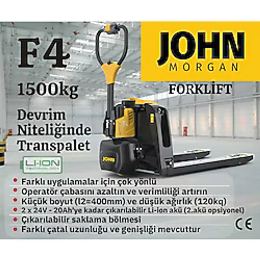 F4 Transpalet 1500KG Lityum Akülü