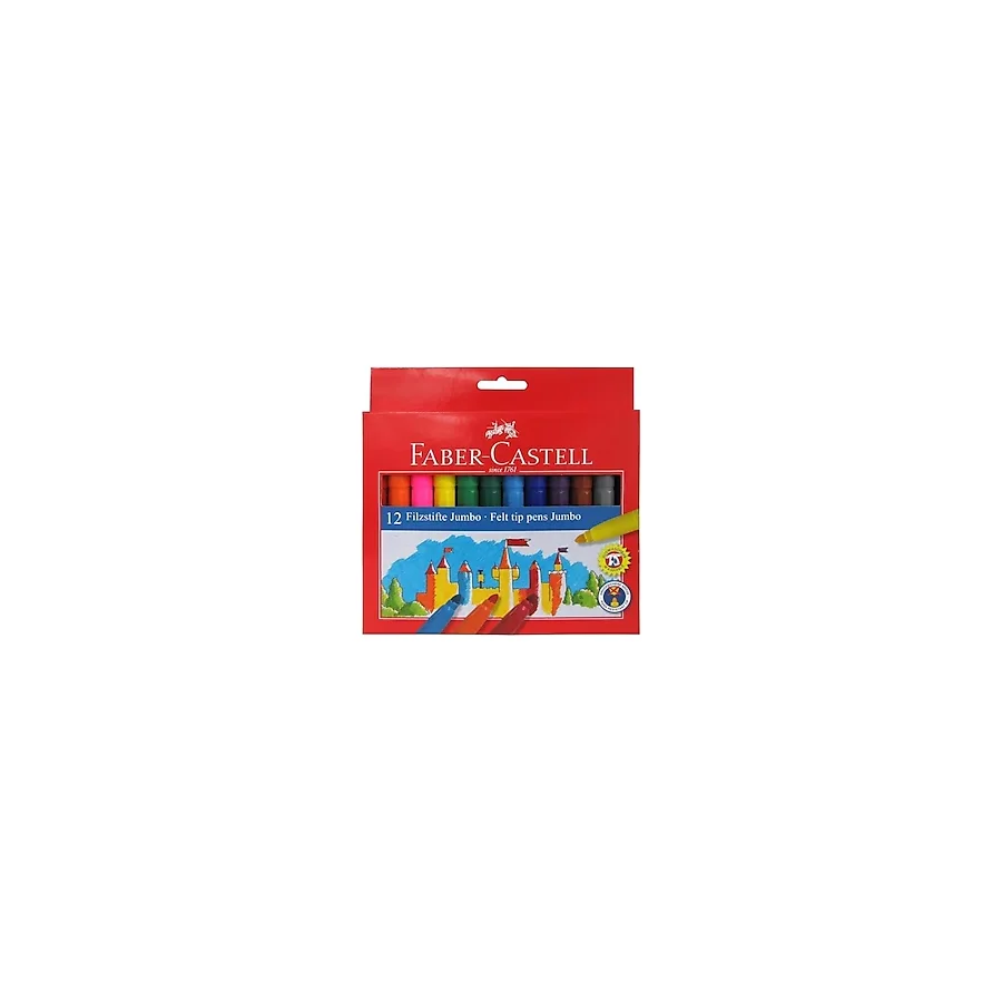 Faber-Castell 12'li Jumbo Keçeli Kalem Seti