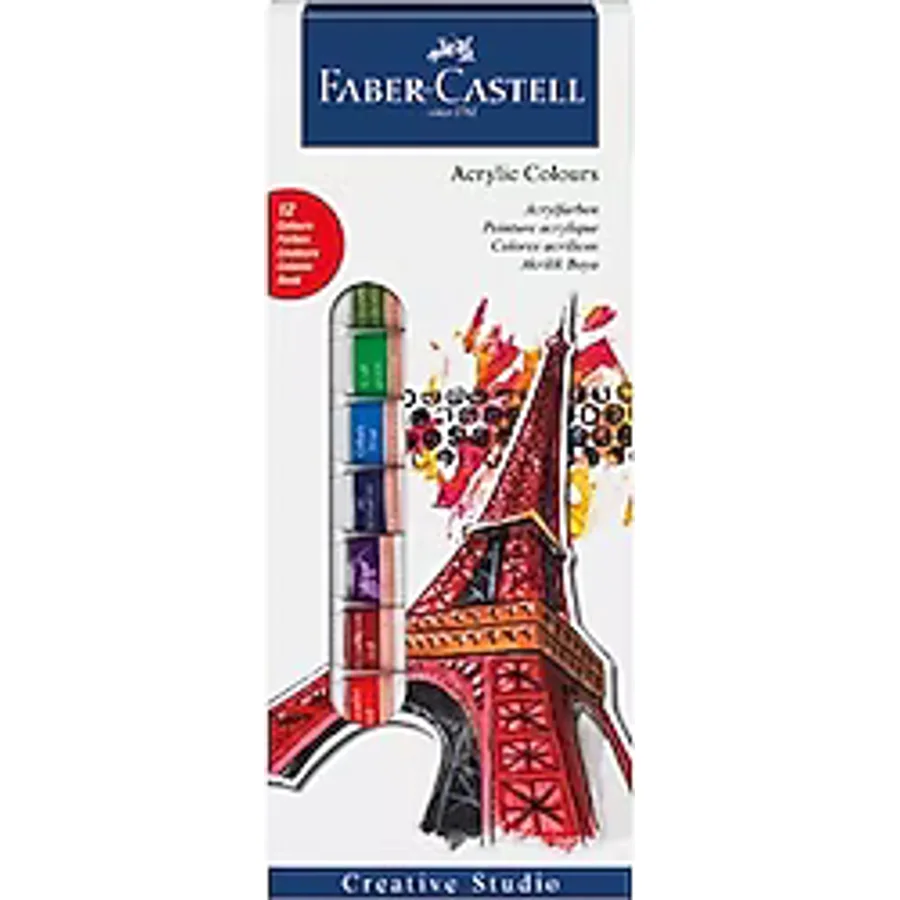Faber-Castell 12 Renk Tüp Akrilik Boya
