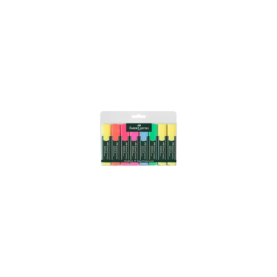 Faber-Castell 1548 6+2 Renk Poşet Fosforlu Kalem Seti