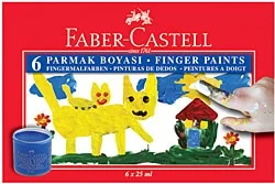 Faber-Castell 25 ml 6 Renk Parmak Boyası