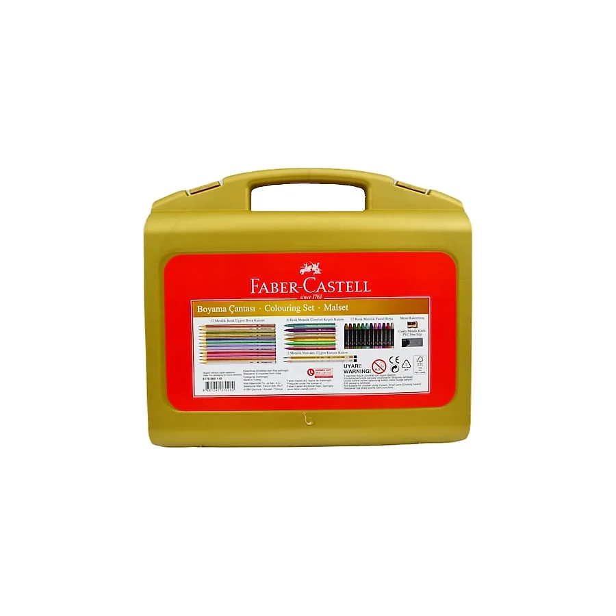 Faber-Castell 34 Parça Metalik Boyama Çantası