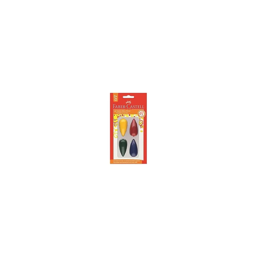 Faber-Castell 4 Renk Damla Mum Boya Seti 528240505 Çocuklar İçin Eğlenceli Boyalar