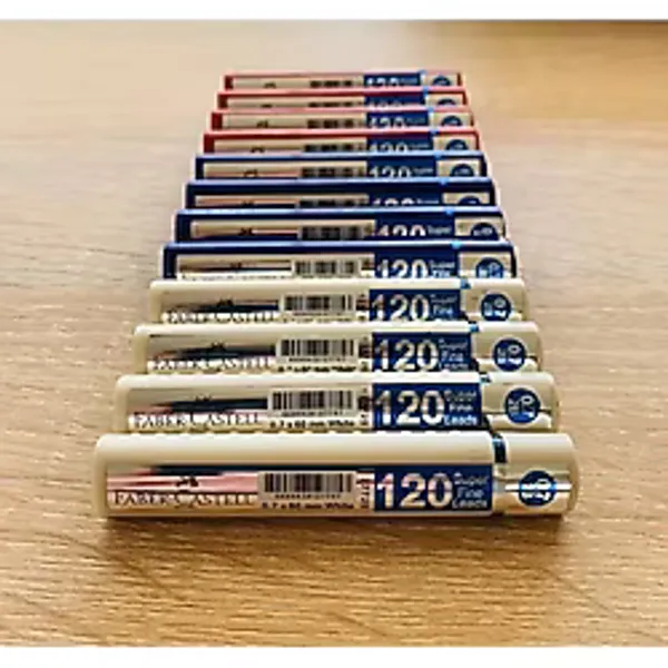 Faber Castell Grip Min Kalem Ucu 0.7 Karışık Renkli Paket 12 Adet (4 Beyaz 4 Mavi 4 Kırmızı)