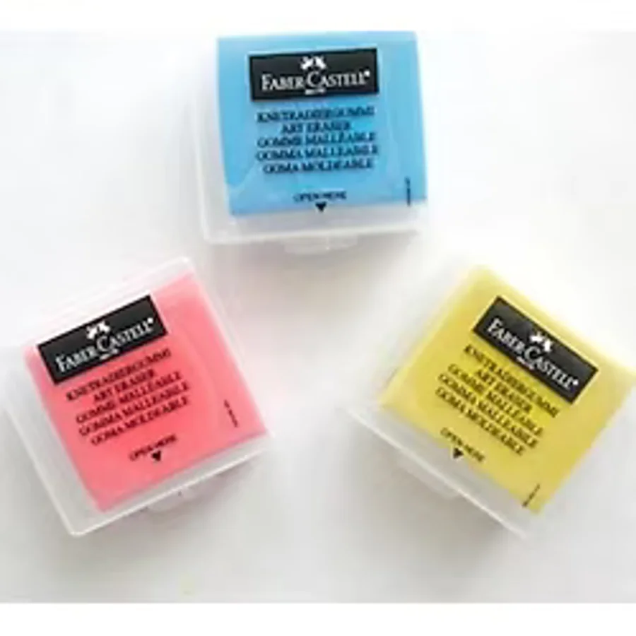 Faber Castell Hamur Silgi Kutulu Renkli 3'lü Paket