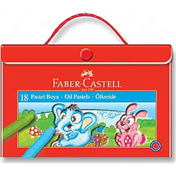 Faber-Castell Karton Çantalı 18'li Pastel Boya