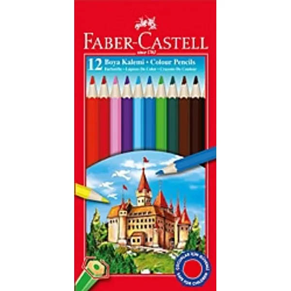 Faber-Castell Karton Kutu 12'li Kuru Boya Seti