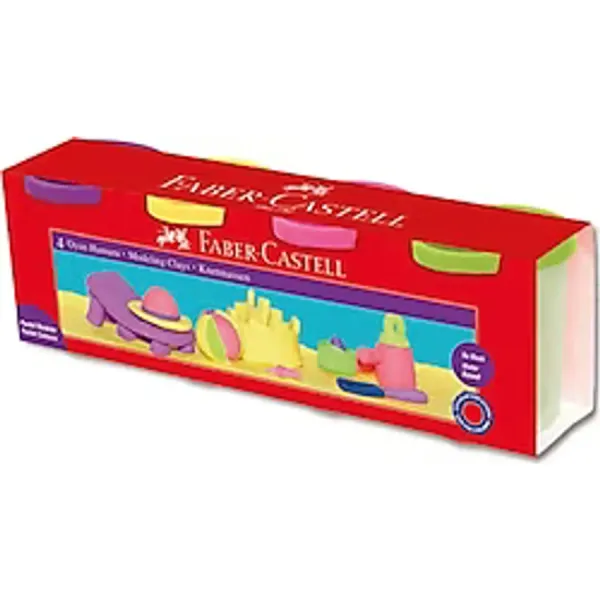 Faber-Castell Klasik Renkler 4 Renk Oyun Hamuru 4x100 gr