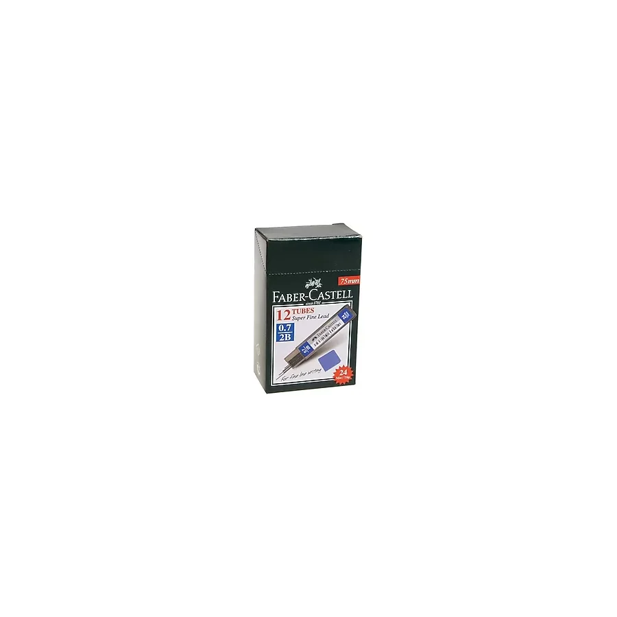 Faber-Castell Min Süper Fine Lead 2B 75 MM 0.7 MM Versatil Kalem Ucu (1 Paket 12 Tüp)