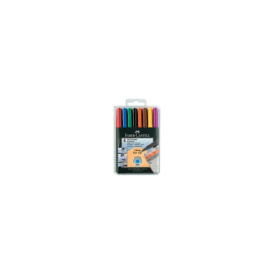 Faber-Castell Multimark 1523 S 8'li Asetat Kalemi