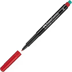 Faber-Castell Multimark 1525 M Kırmızı Asetat Kalemi