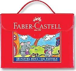 Faber-Castell Plastik Çantalı 18'li Pastel Boya