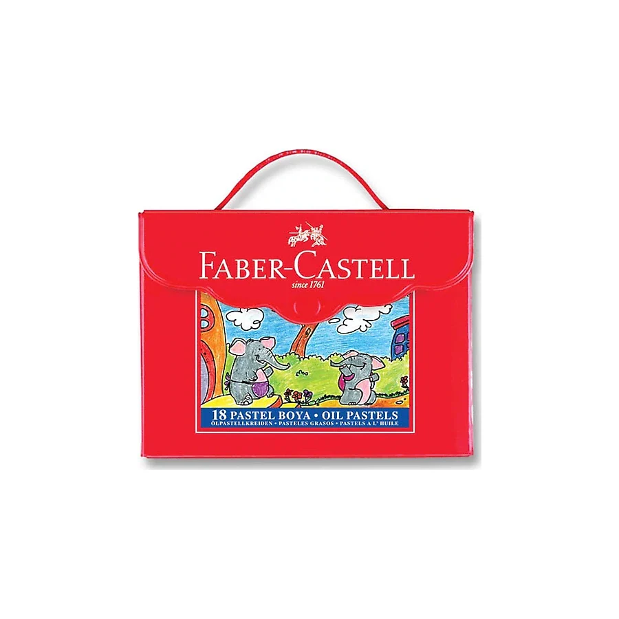 Faber-Castell Plastik Çantalı 18'li Pastel Boya