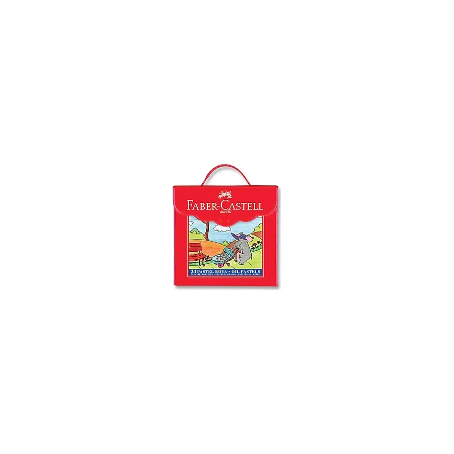 Faber-Castell Plastik Çantalı 24'lü Pastel Boya