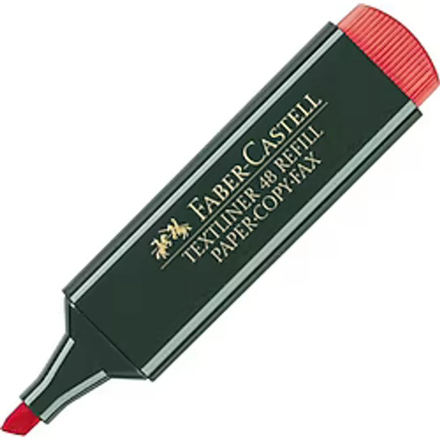 Faber-Castell Textliner 1548 Kırmızı Fosforlu Kalem