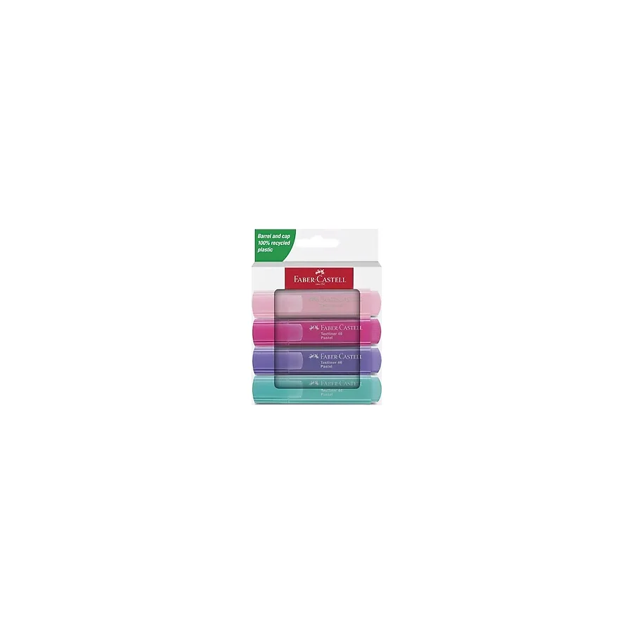Faber-Castell Textliner 46 Pastel 4'lü Fosforlu Kalem Seti