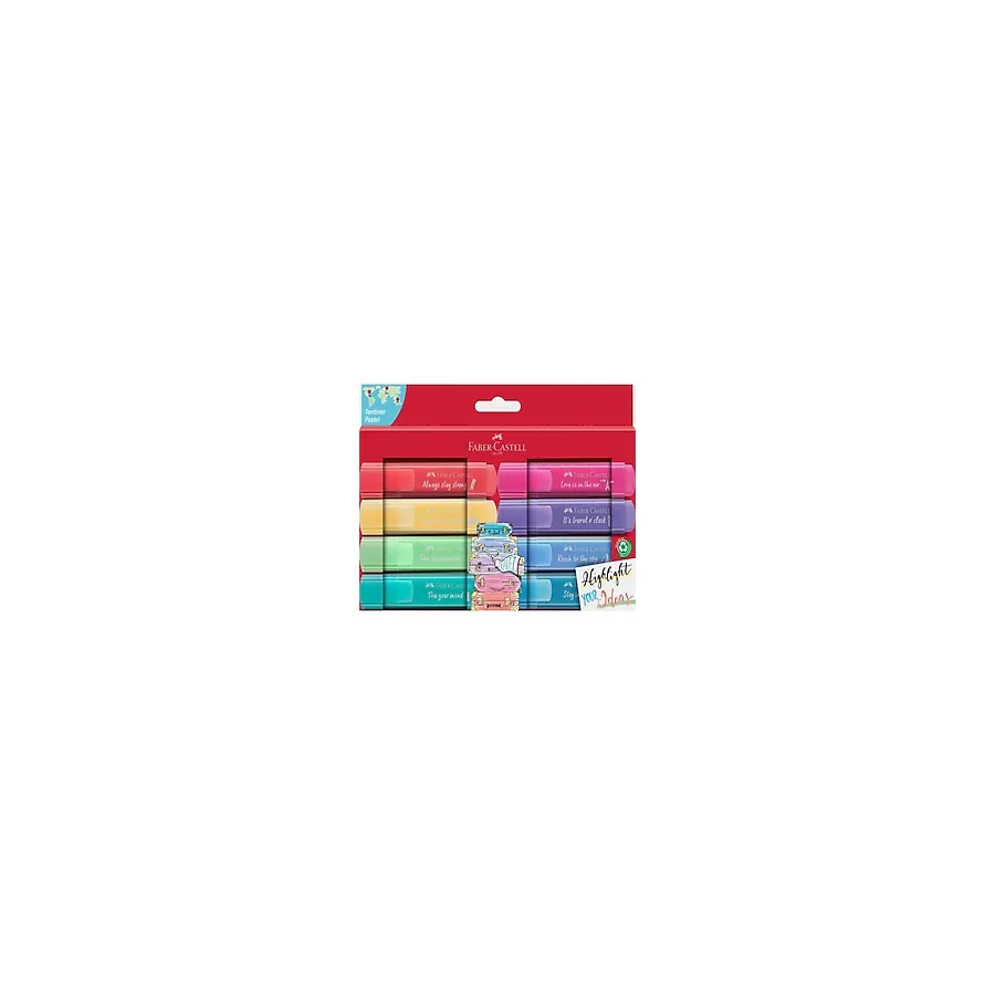 Faber-Castell Textliner 46 Pastel 8'li Fosforlu Kalem Seti