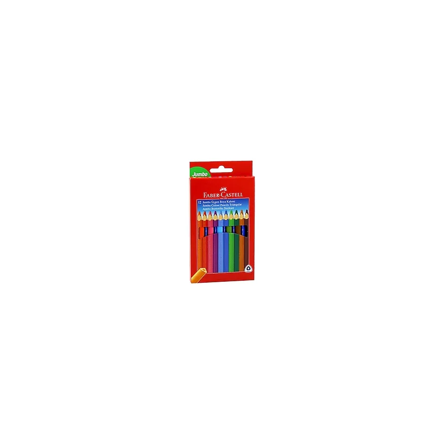 Faber-Castell Üçgen 12'li Jumbo Kuru Boya Seti