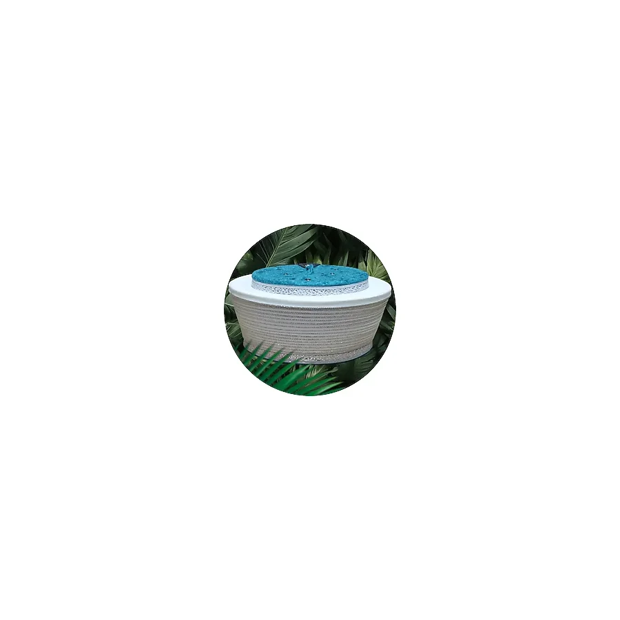 Fabrikam06 Lacivert Sarık, Gri Püskül Sarık ,imam Sarığı,cami,cübbe,takke,sarık,lacivert Imam Sarığı,59 Cm S064 Beyaz - Lacivert Beyaz - Turkuaz