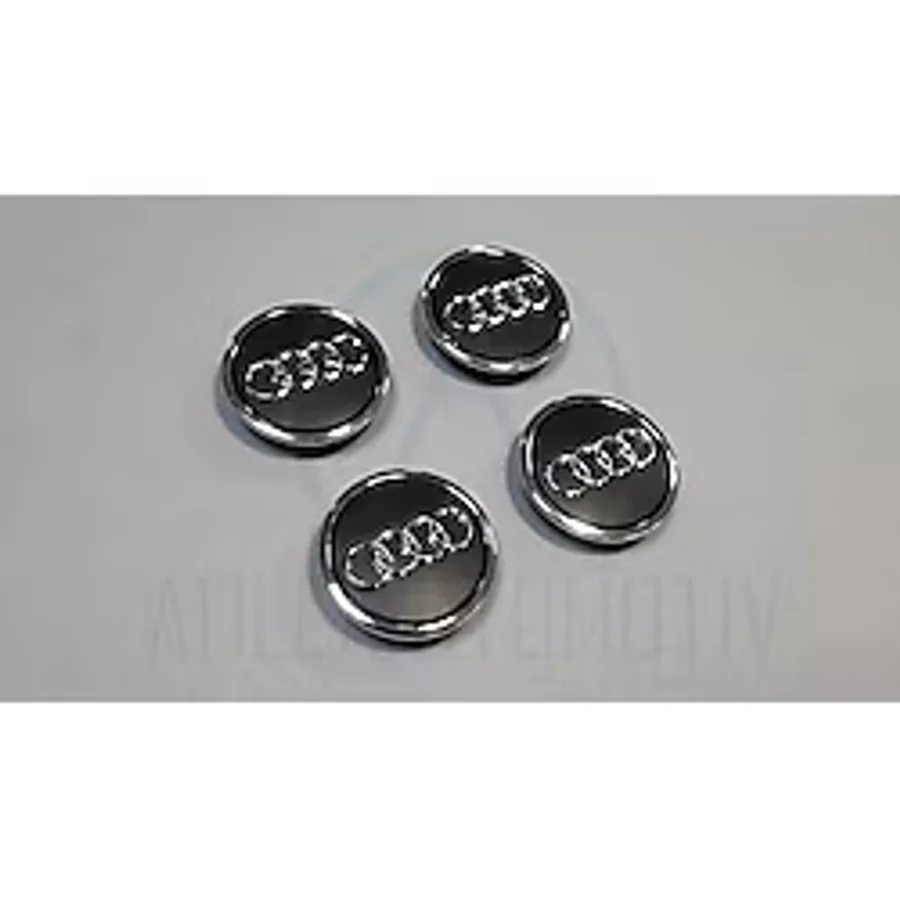 Fabrikasyon 4 X Audi A3 8p 8v 2003-2013 Çelik Jant Göbeği 68mm Takım Siyah