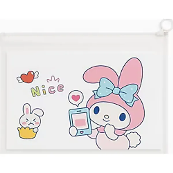 Facnspt My Melody Desenli Şeffaf Fermuarlı Dosya - Evrak ve Defter Koruma Çantası