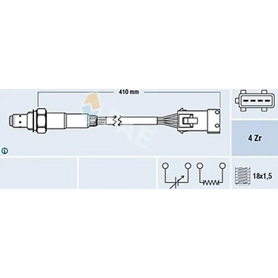 Fae 77432 Oksijen Sensörü Ön 4Fişli Astra G-Astra H-Insıgnıa A-Vectra B-C-Merıva A-Antara