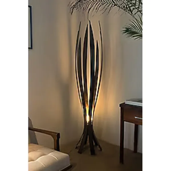 Fagus Wood ''Hedra Lambader, İskandinav Tarzı Ahşap Lambader, Dekoratif Yer Lambası, Modern Salon Aydınlatma''