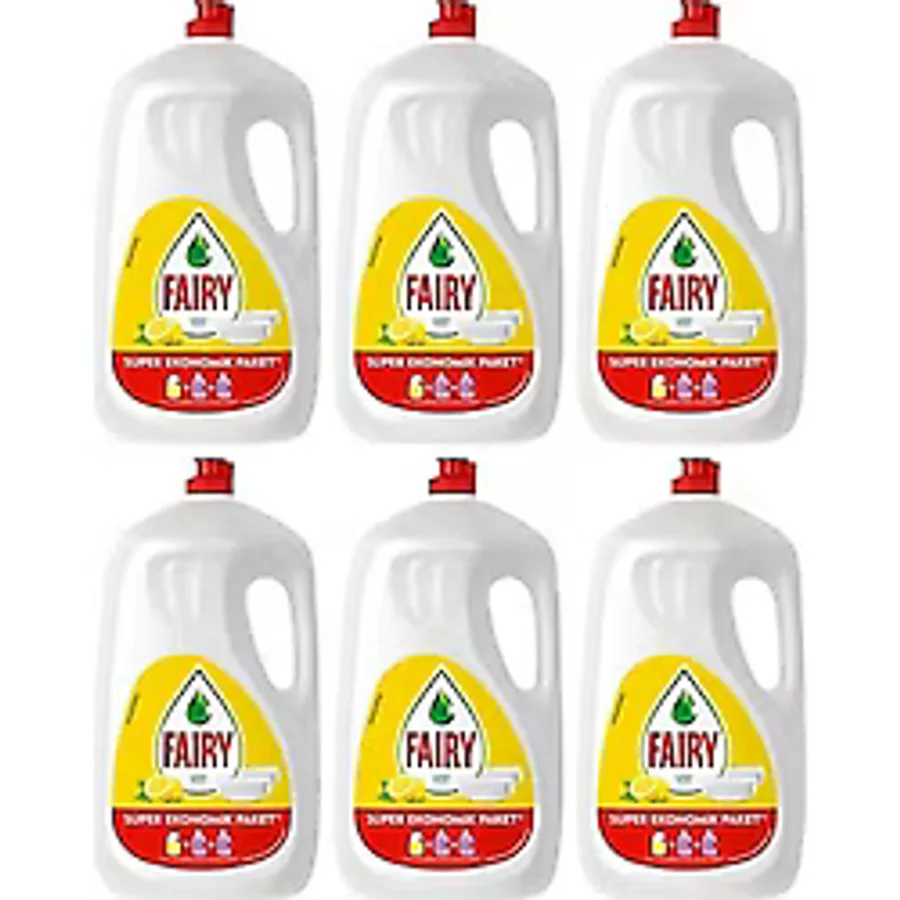 Fairy 2600 ml 6'lı Limonlu Sıvı Bulaşık Deterjanı