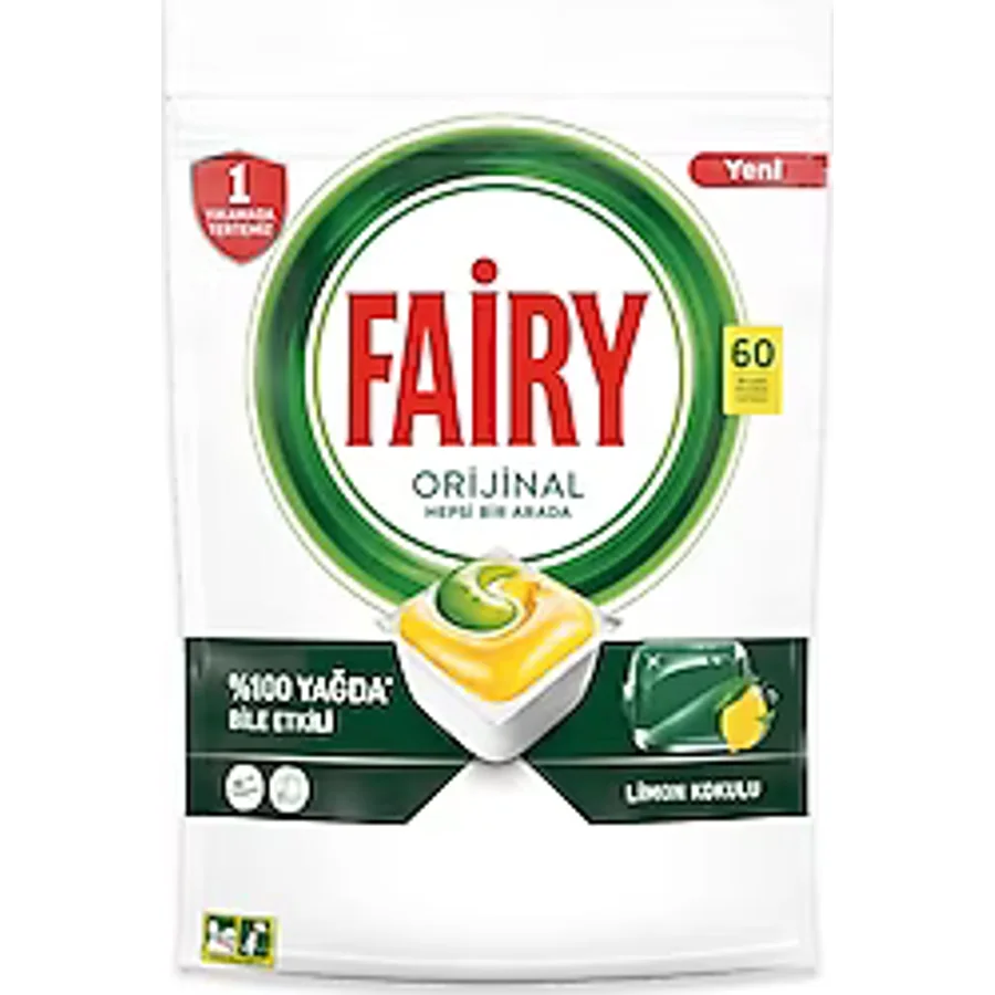 Fairy Hepsi Bir Arada Limon Bulaşık Makinesi Tableti 60'lı