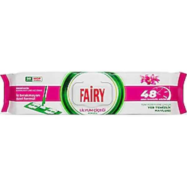 Fairy Lilyum Çiçeği Kokulu Mopa Uyumlu Yer Temizlik Havlusu 50 Yaprak