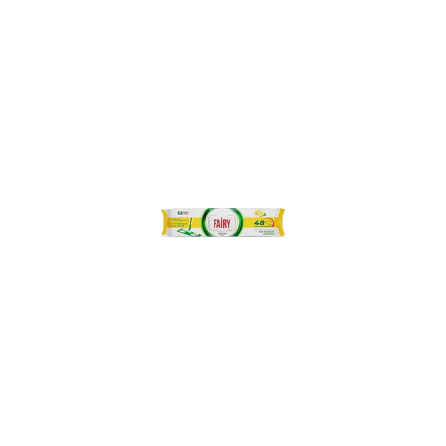Fairy Limon Yağlı Mopa Uyumlu Yer Temizlik Havlusu 50 Yaprak