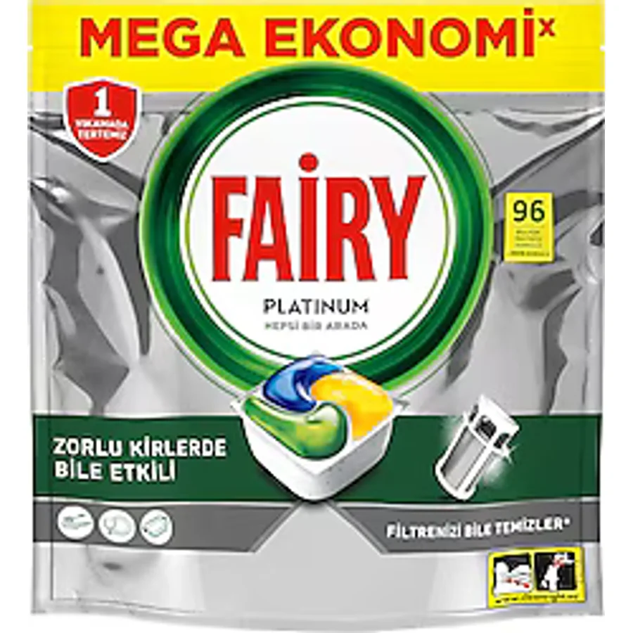 Fairy Platinum Bulaşık Makinesi Tableti 96'lı