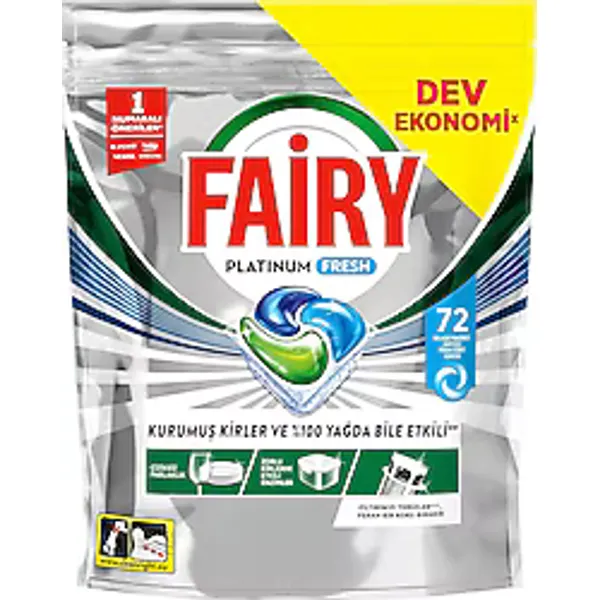 Fairy Platinum Fresh Bulaşık Makinesi Tableti 72'li