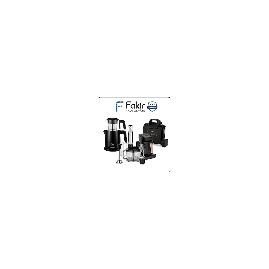 Fakir Black Rose 4'lü Elektronik Çeyiz Seti Siyah Plastik Materyal ile Modern Mutfak Ürünleri